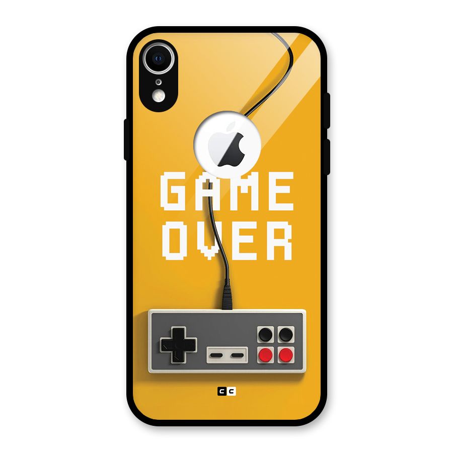 Game Over Remote Glass Back Case for iPhone XR Logo Cut