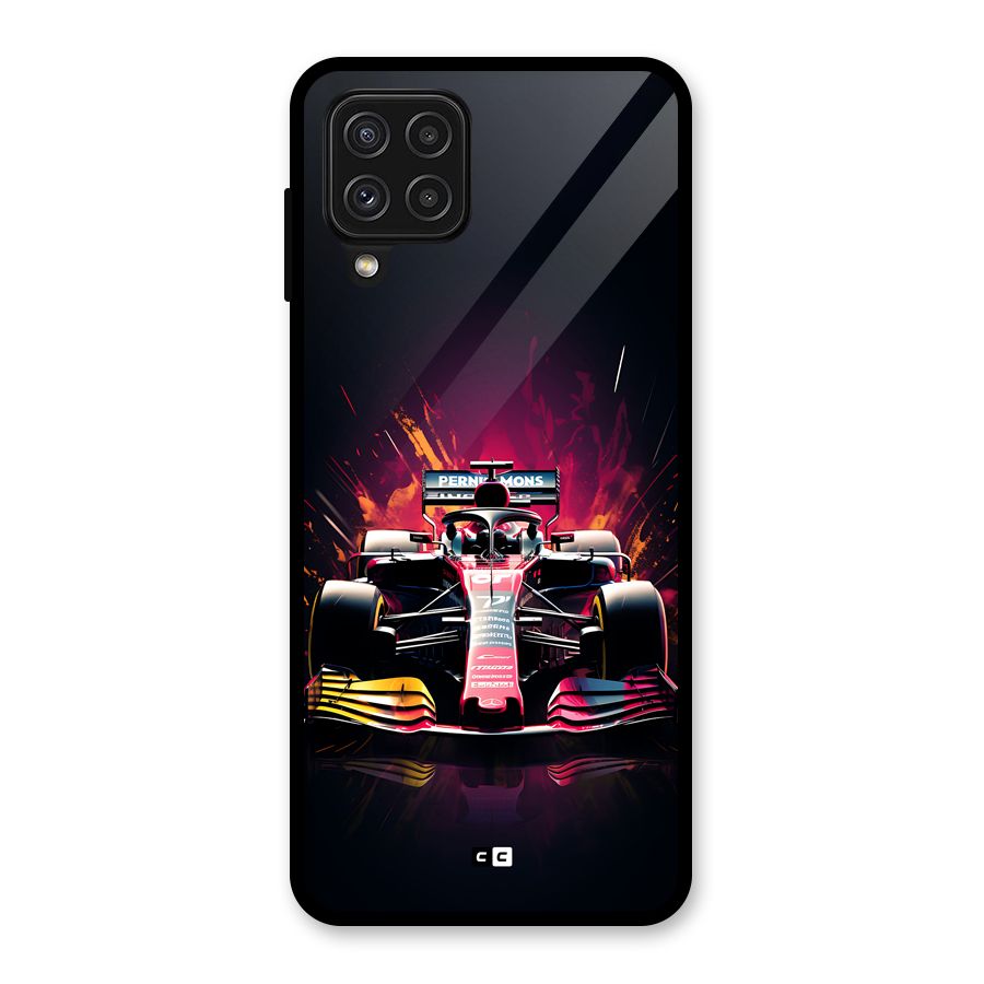 Game Racing Glass Back Case for Galaxy A22 4G