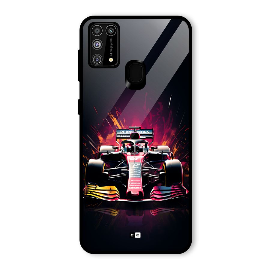 Game Racing Glass Back Case for Galaxy F41