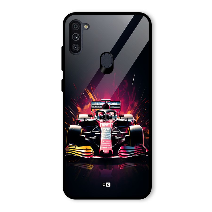 Game Racing Glass Back Case for Galaxy M11