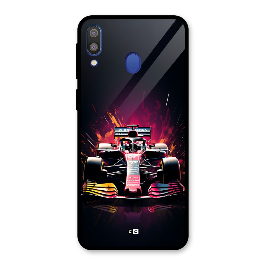 Game Racing Glass Back Case for Galaxy M20