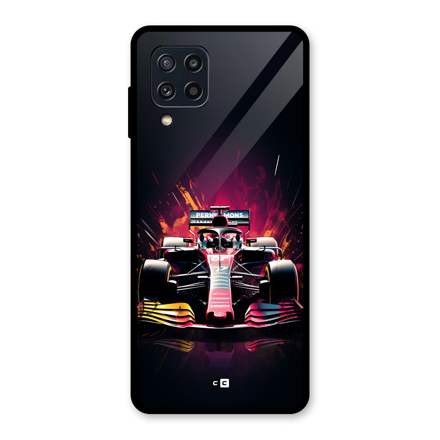 Game Racing Glass Back Case for Galaxy M32