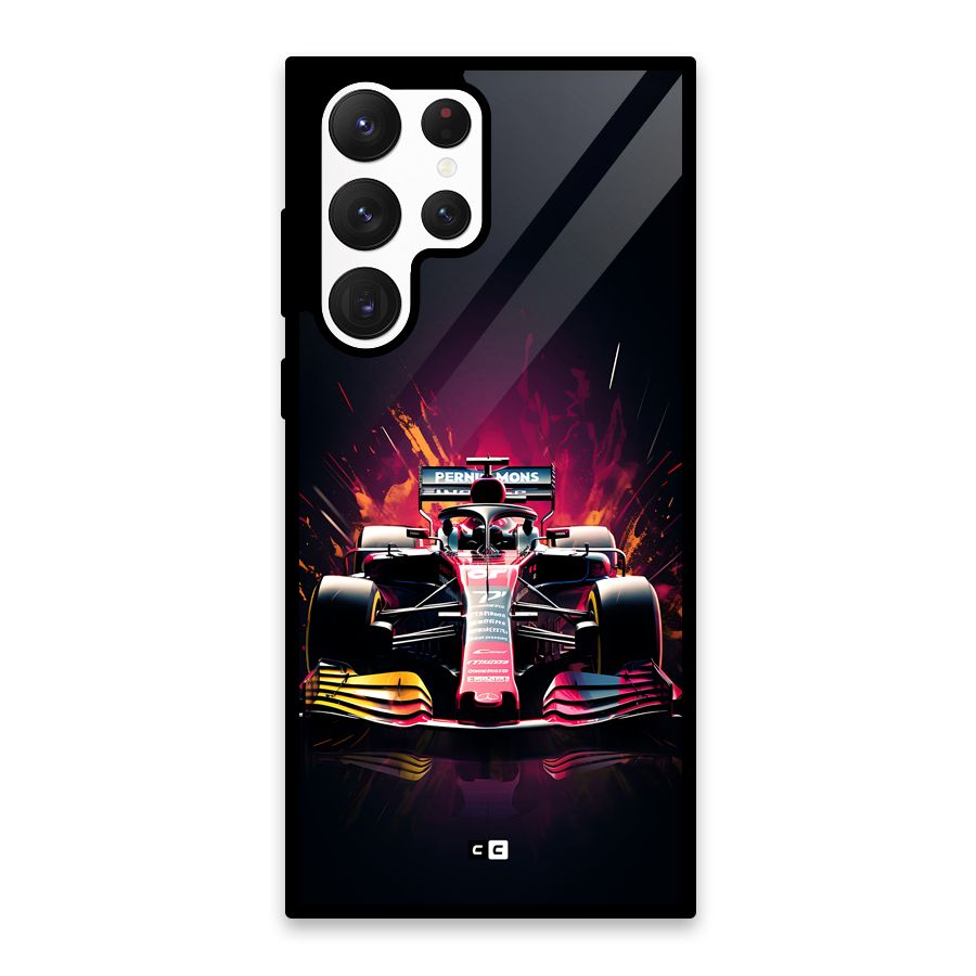Game Racing Glass Back Case for Galaxy S22 Ultra 5G