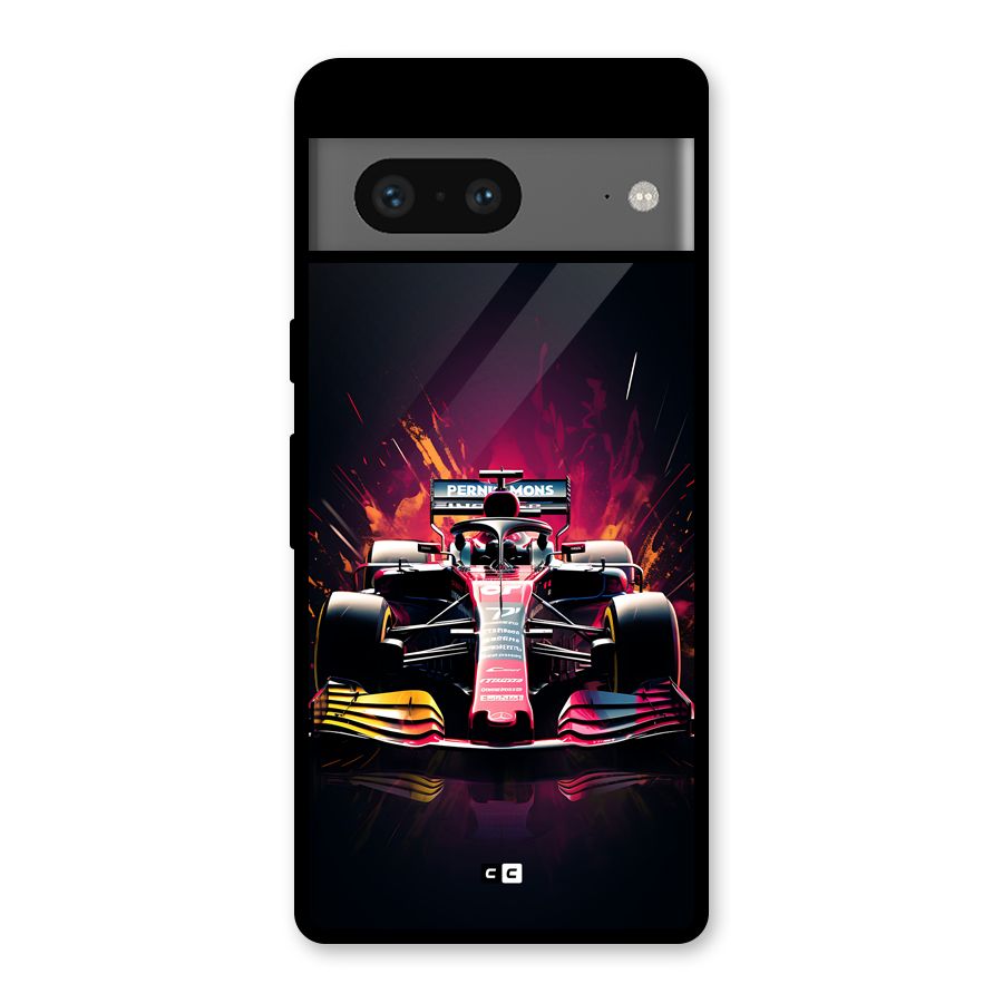 Game Racing Glass Back Case for Google Pixel 7