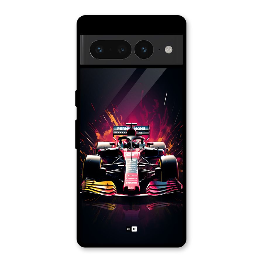 Game Racing Glass Back Case for Google Pixel 7 Pro