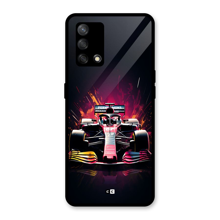 Game Racing Glass Back Case for Oppo F19