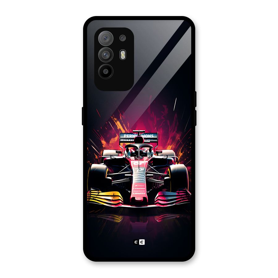 Game Racing Glass Back Case for Oppo F19 Pro Plus 5G