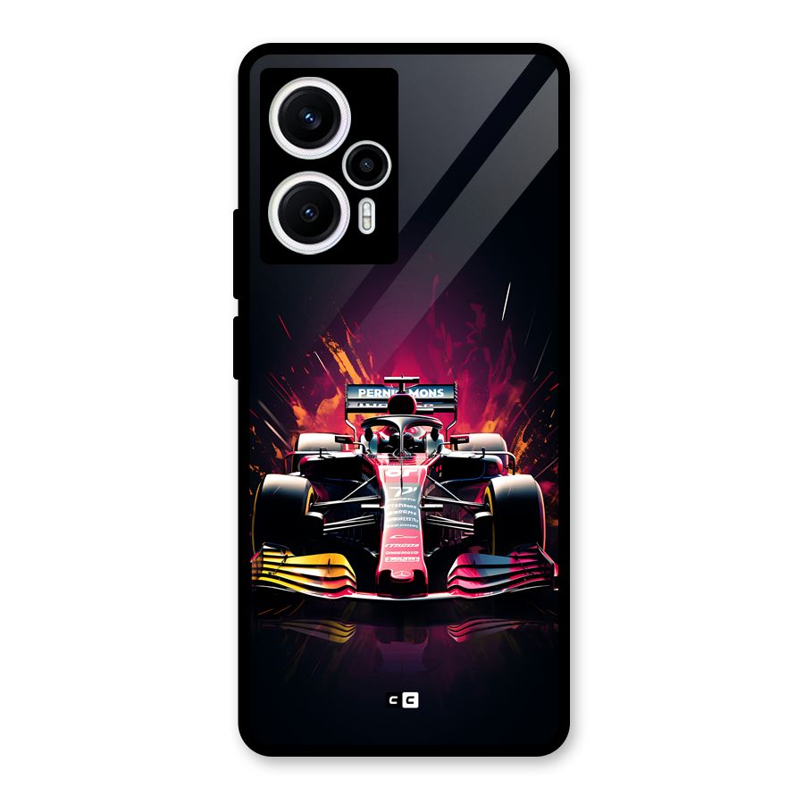 Game Racing Glass Back Case for Poco F5