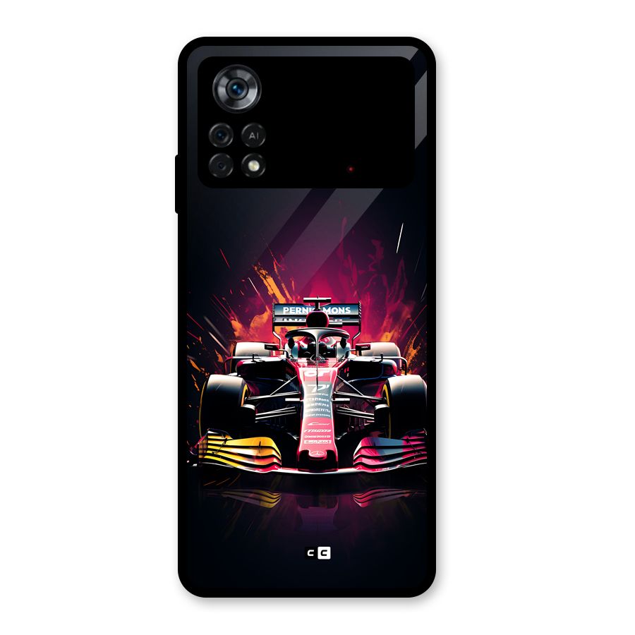 Game Racing Glass Back Case for Poco X4 Pro 5G