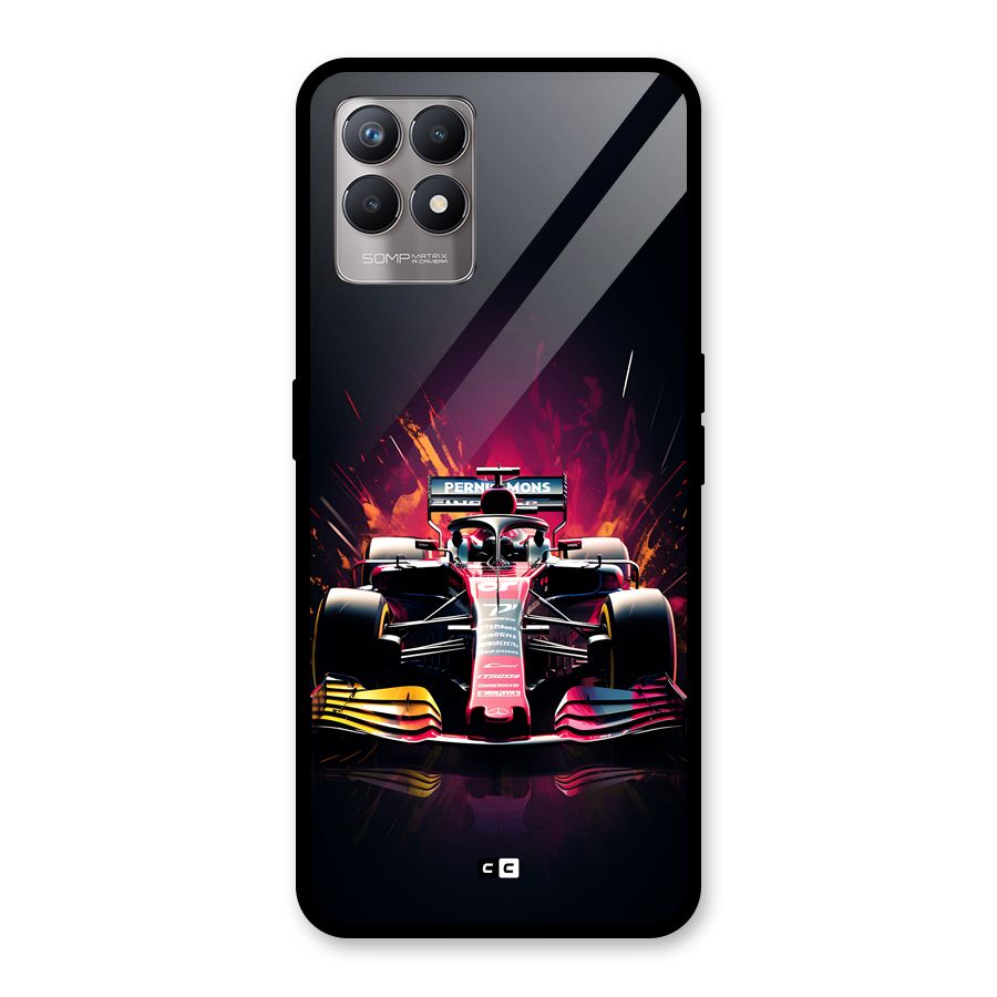 Game Racing Glass Back Case for Realme 8i