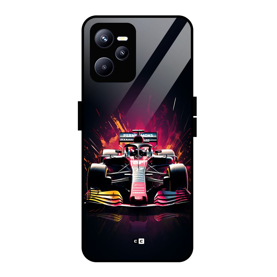 Game Racing Glass Back Case for Realme C35