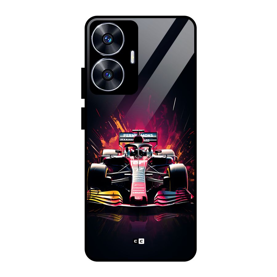 Game Racing Glass Back Case for Realme Narzo N55