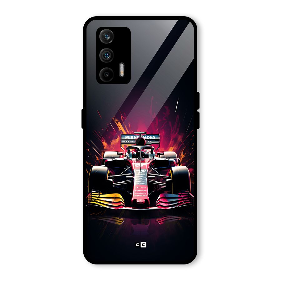 Game Racing Glass Back Case for Realme X7 Max