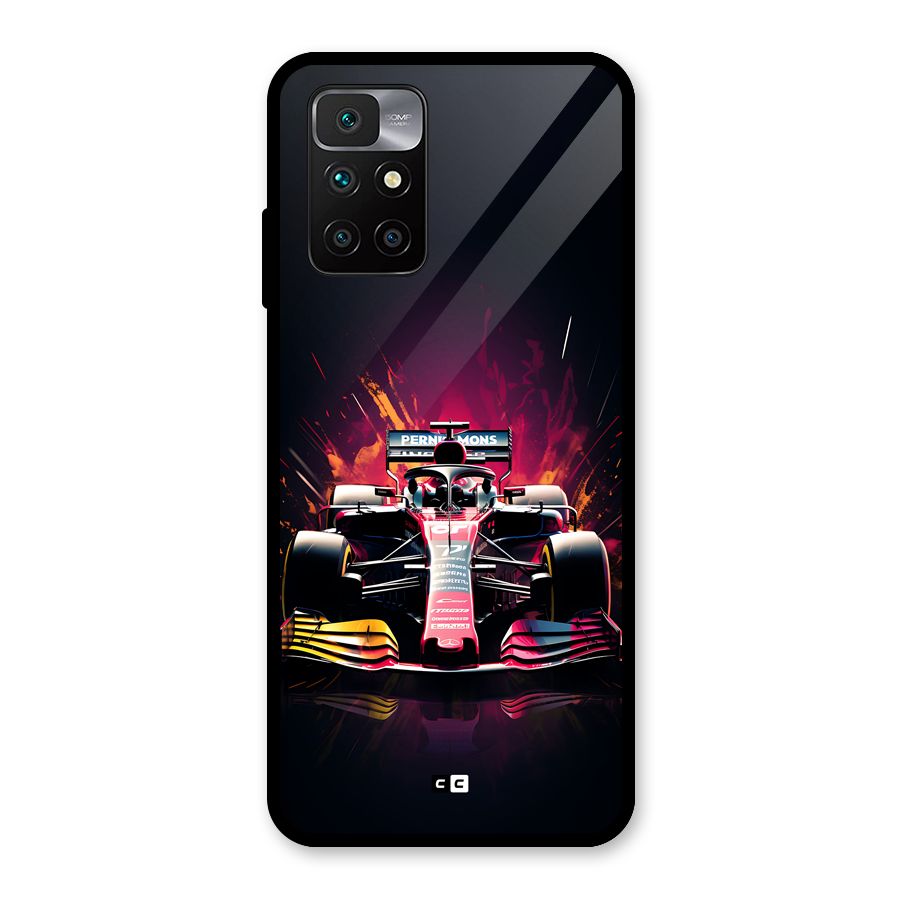 Game Racing Glass Back Case for Redmi 10 Prime