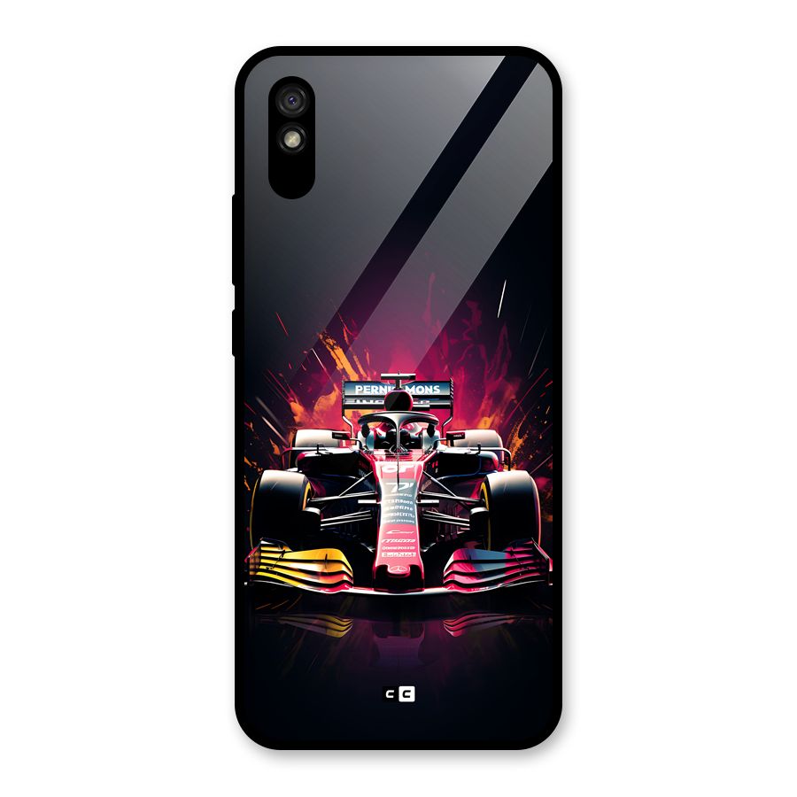 Game Racing Glass Back Case for Redmi 9i