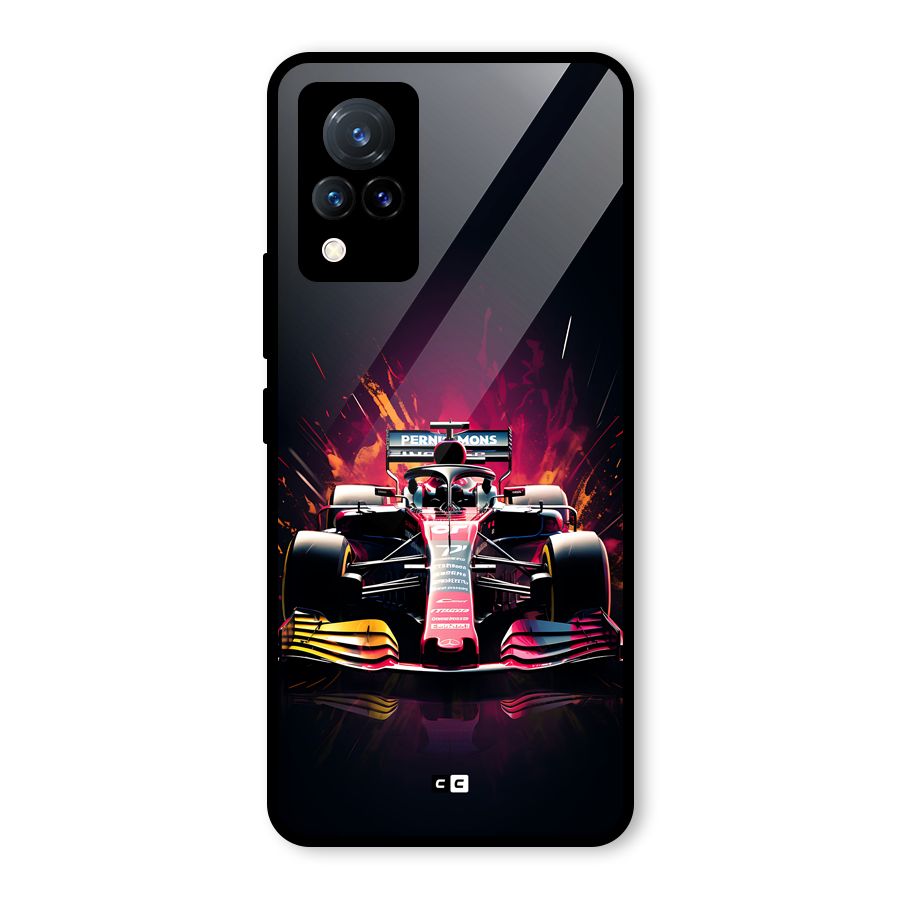 Game Racing Glass Back Case for Vivo V21 5G