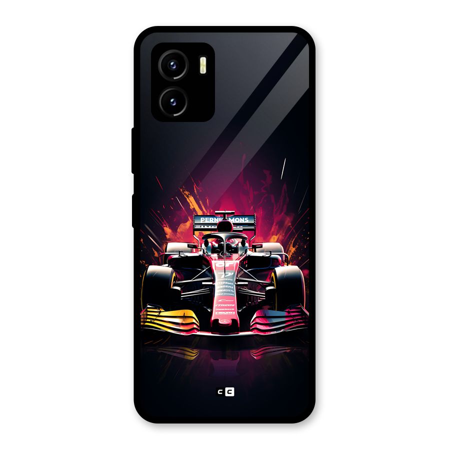 Game Racing Glass Back Case for Vivo Y15s