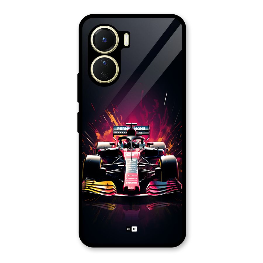Game Racing Glass Back Case for Vivo Y16