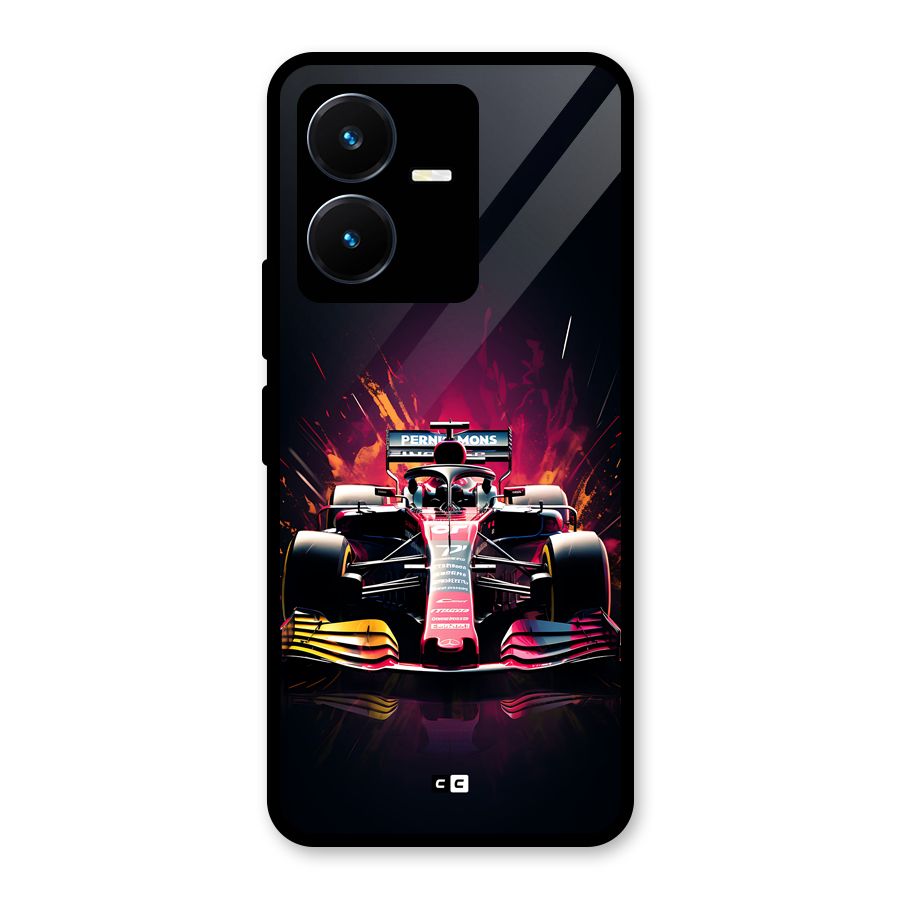 Game Racing Glass Back Case for Vivo Y22s