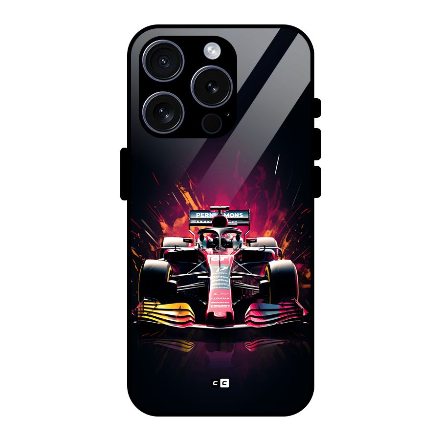 Game Racing Glass Back Case for iPhone 15 Pro
