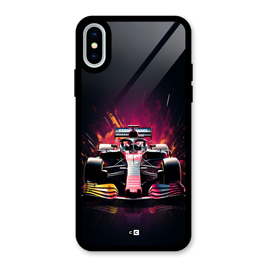 Game Racing Glass Back Case for iPhone XS