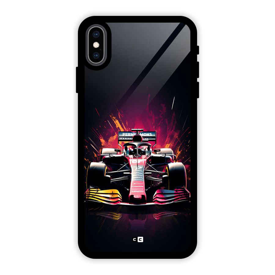 Game Racing Glass Back Case for iPhone XS Max