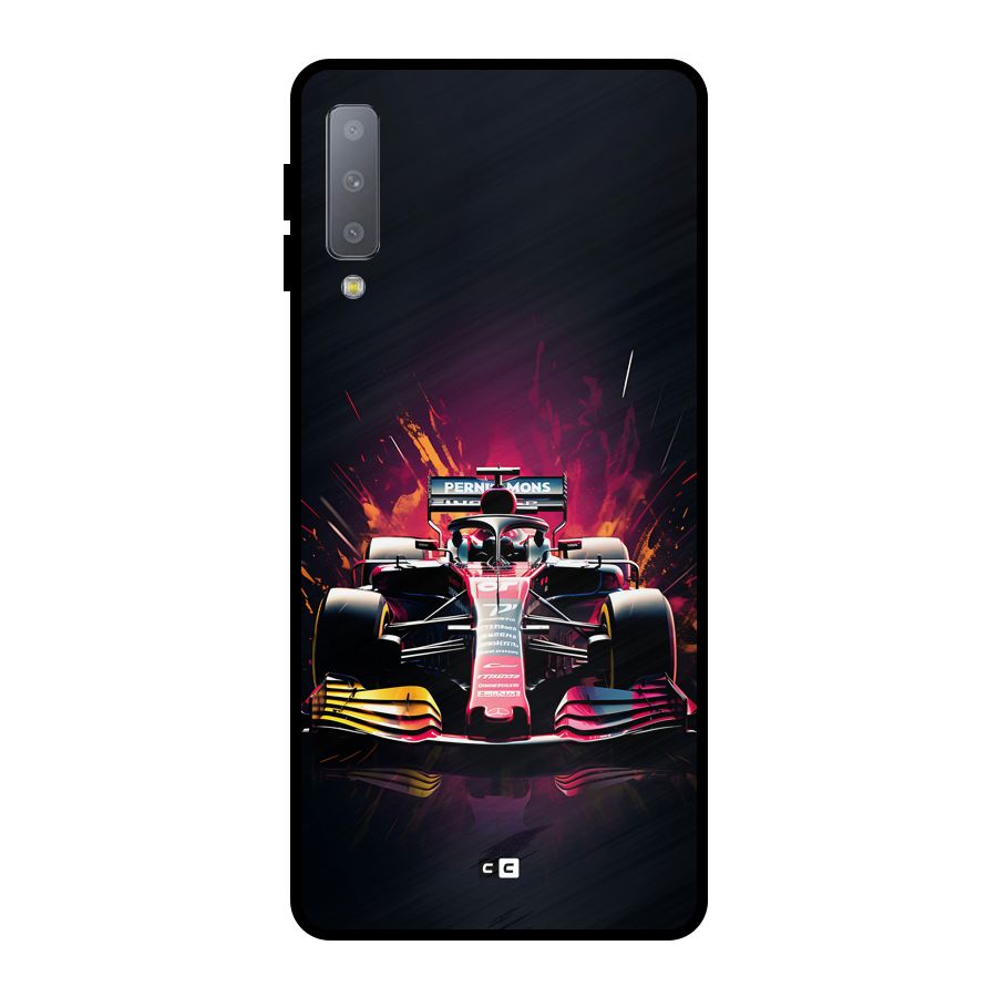 Game Racing Metal Back Case for Galaxy A7 (2018)