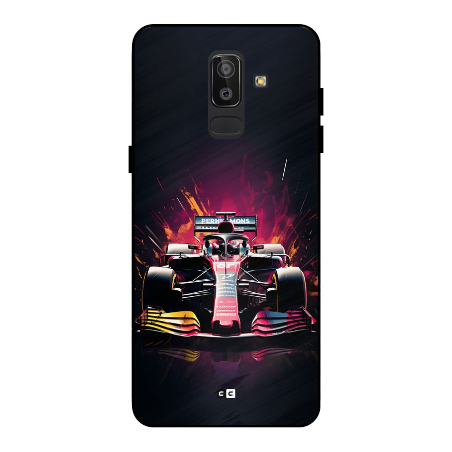 Game Racing Metal Back Case for Galaxy J8