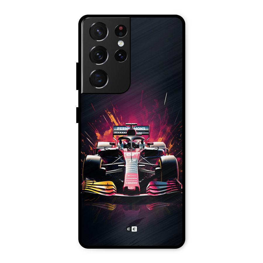 Game Racing Metal Back Case for Galaxy S21 Ultra 5G