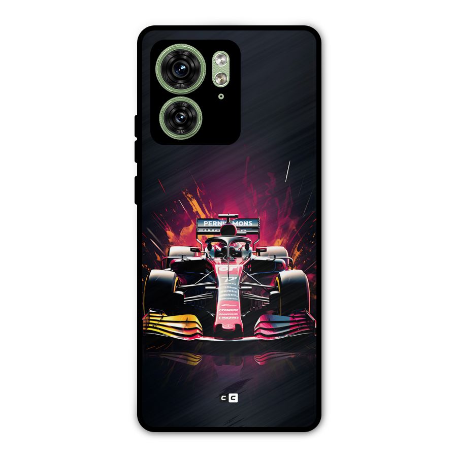 Game Racing Metal Back Case for Motorola Edge 40 5G