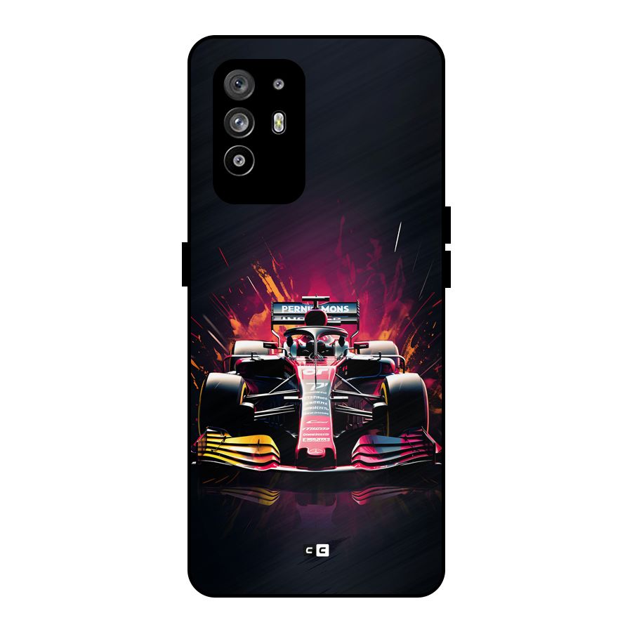 Game Racing Metal Back Case for Oppo F19 Pro Plus 5G