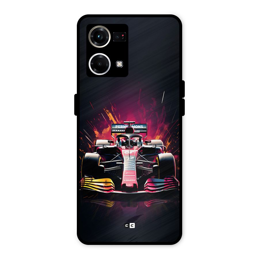 Game Racing Metal Back Case for Oppo F21 Pro 4G