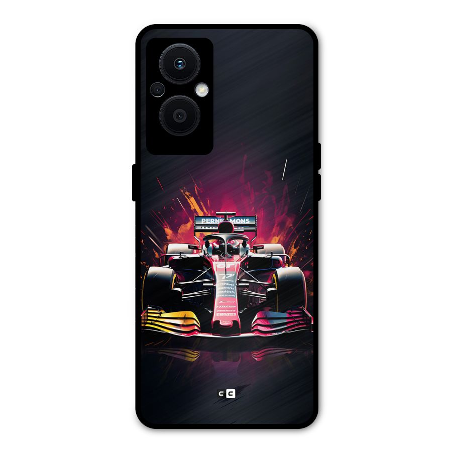 Game Racing Metal Back Case for Oppo F21 Pro 5G