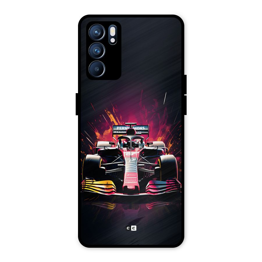 Game Racing Metal Back Case for Oppo Reno6 5G