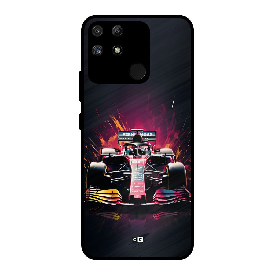 Game Racing Metal Back Case for Realme Narzo 50A
