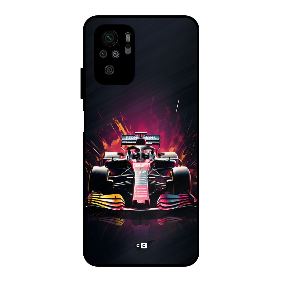 Game Racing Metal Back Case for Redmi Note 10S