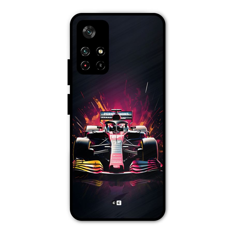 Game Racing Metal Back Case for Redmi Note 11T 5G