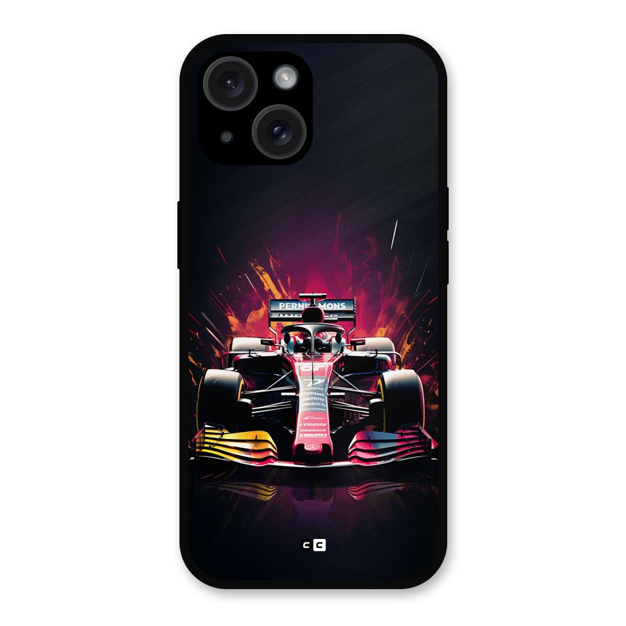Game Racing Metal Back Case for iPhone 15