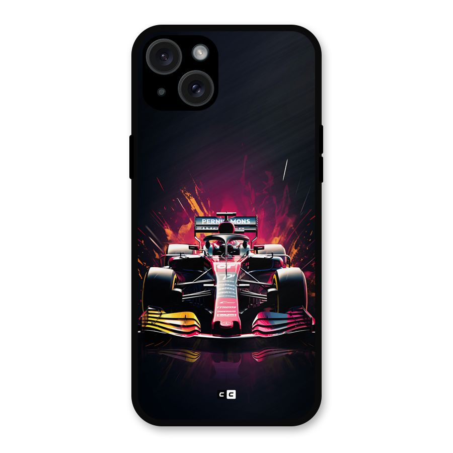 Game Racing Metal Back Case for iPhone 15 Plus