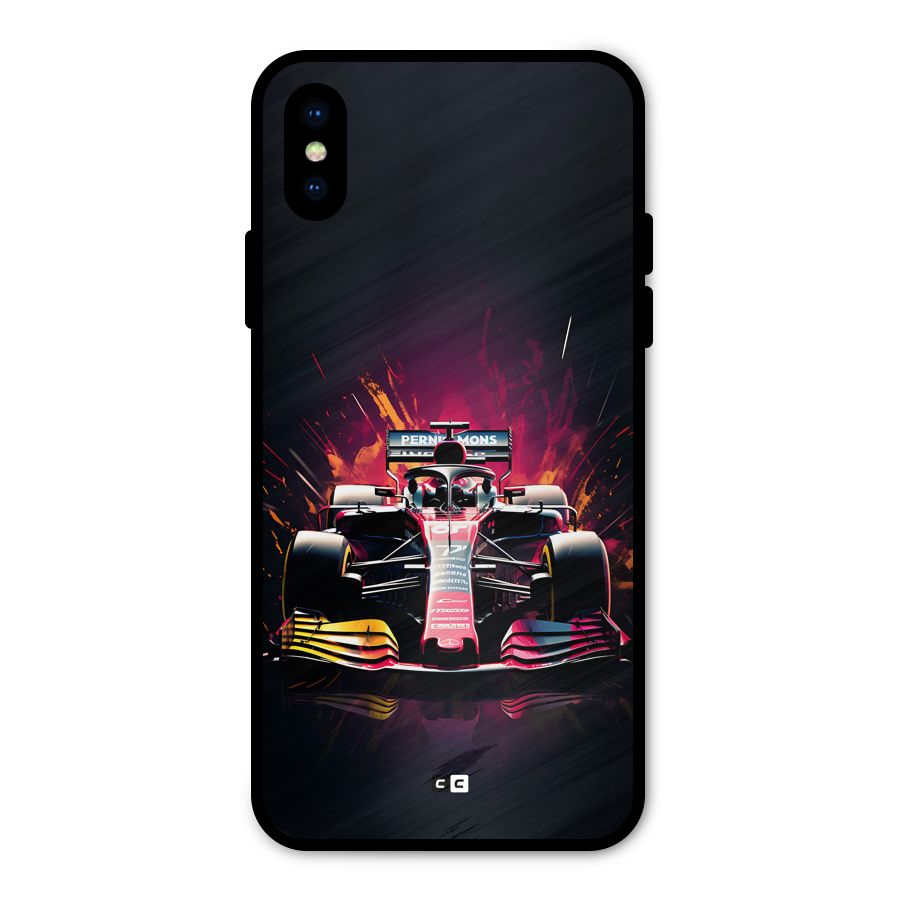 Game Racing Metal Back Case for iPhone XS