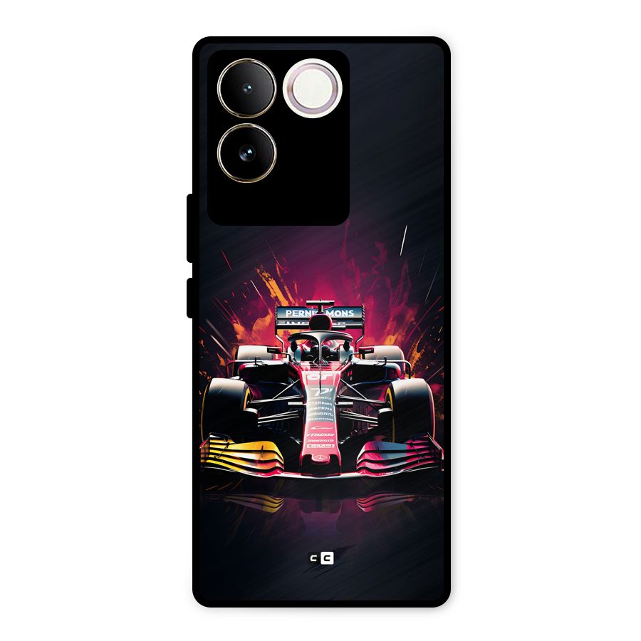 Game Racing Metal Back Case for iQOO Z7 Pro