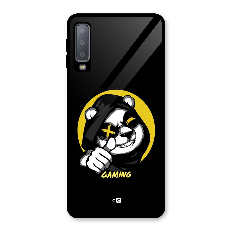 Gaming Panda Glass Back Case for Galaxy A7 (2018)