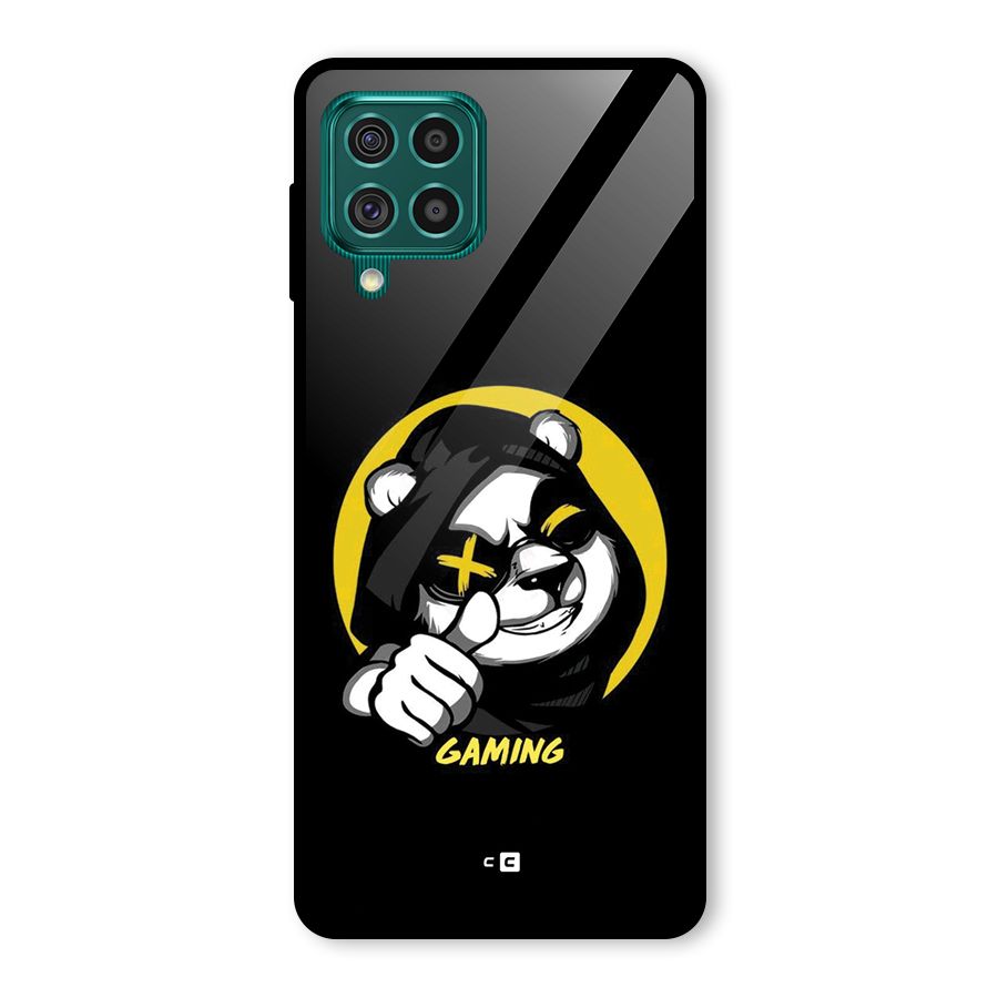 Gaming Panda Glass Back Case for Galaxy F62