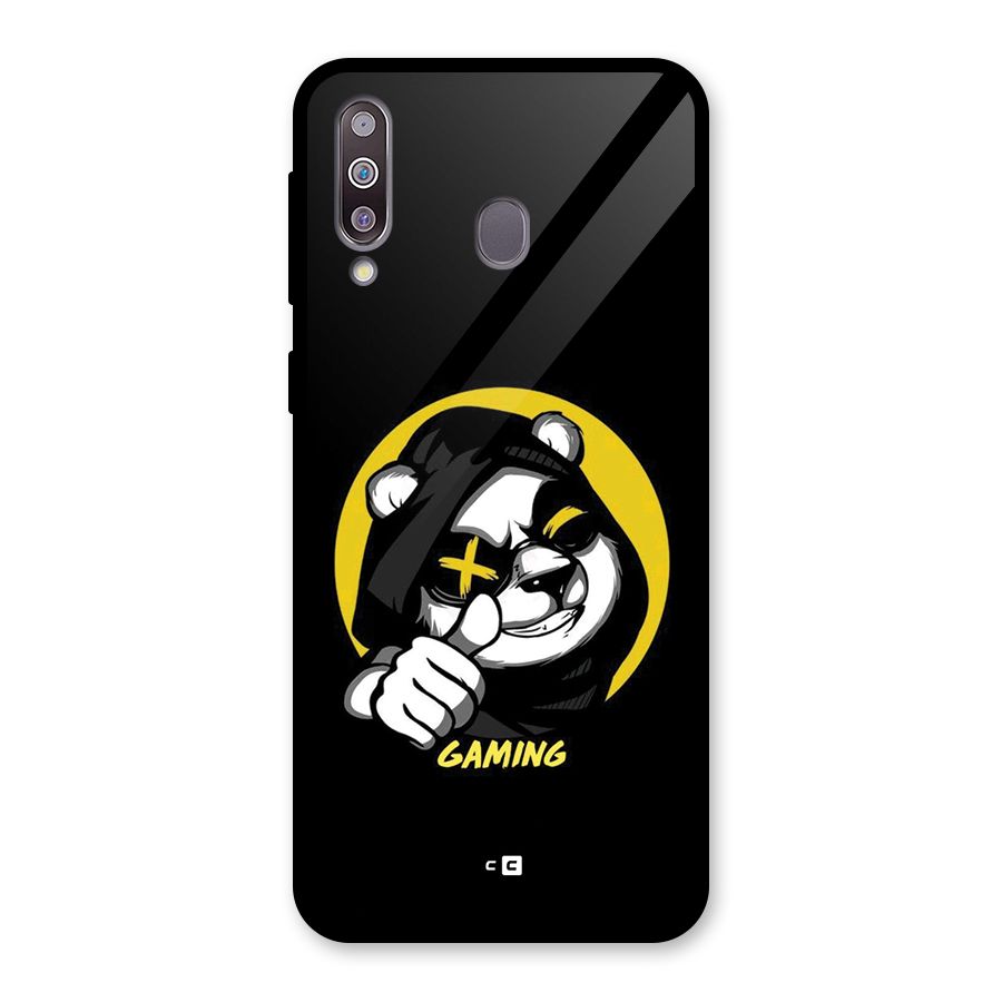 Gaming Panda Glass Back Case for Galaxy M30