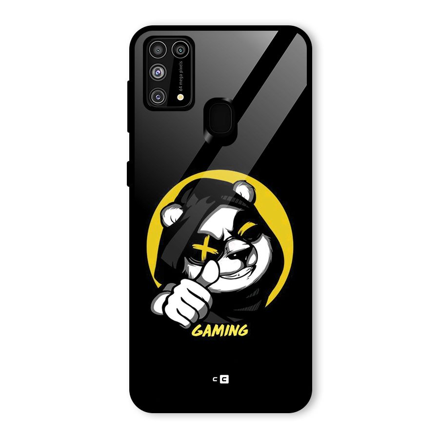 Gaming Panda Glass Back Case for Galaxy M31