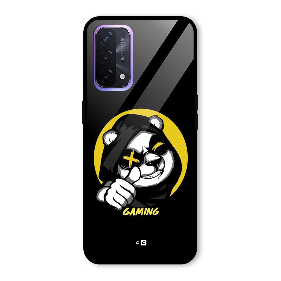 Gaming Panda Glass Back Case for Oppo A74 5G