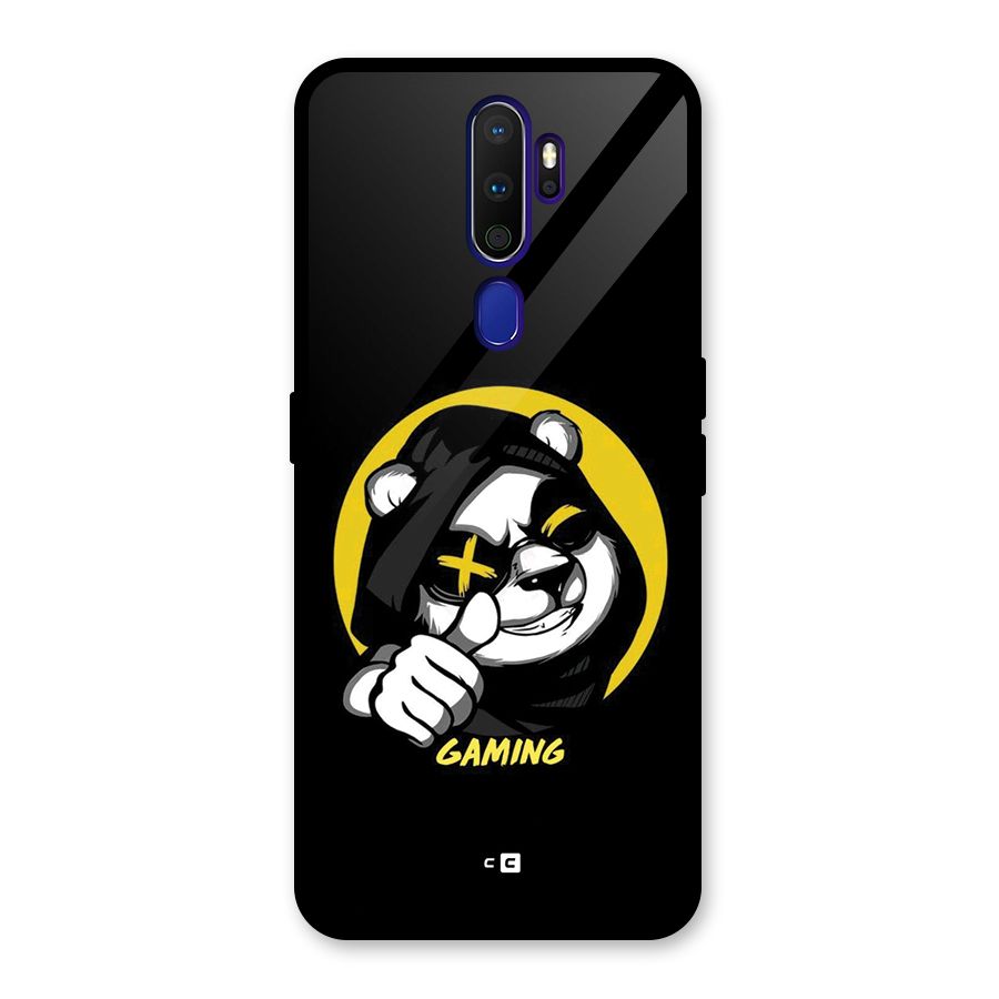 Gaming Panda Glass Back Case for Oppo A9 (2020)