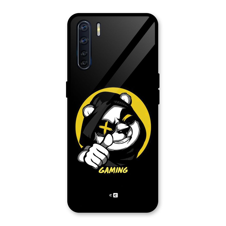 Gaming Panda Glass Back Case for Oppo F15