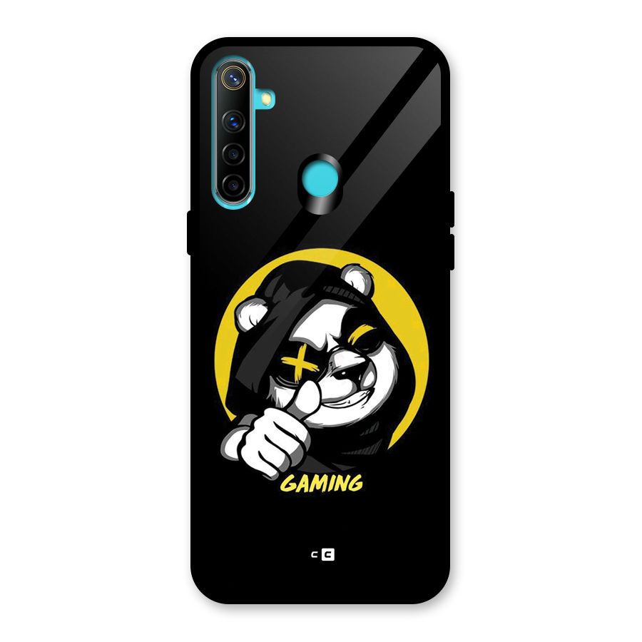 Gaming Panda Glass Back Case for Realme 5i
