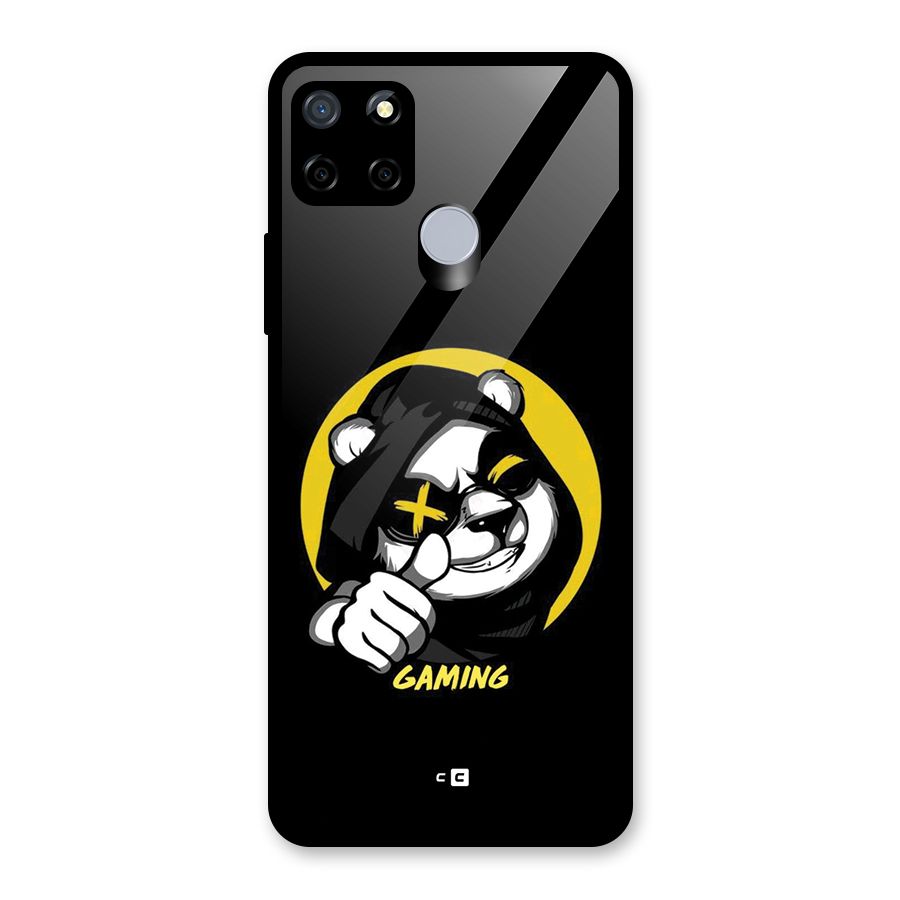 Gaming Panda Glass Back Case for Realme Narzo 20